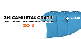 Promoción 3x2 camisetas personalizadas