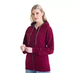 Dames 2 kleuren hoodie met rits